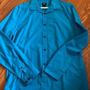 H&M cerulean blue button down.